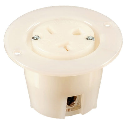 Morris Products NEMA 6-20R Flanged Recessed Straight Blade 250V 20A Receptacle   