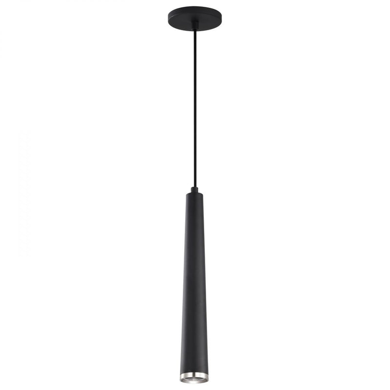 Satco 12 Watt Melrose Collection LED Light Pendant 3000K 3000K Warm White Black/Brushed Nickel 