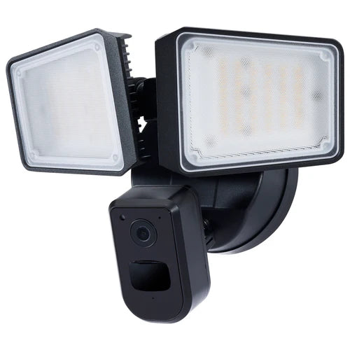 Satco 36 Watt Starfish LED Smart Camera and Security Light Fixture Selectable Black 