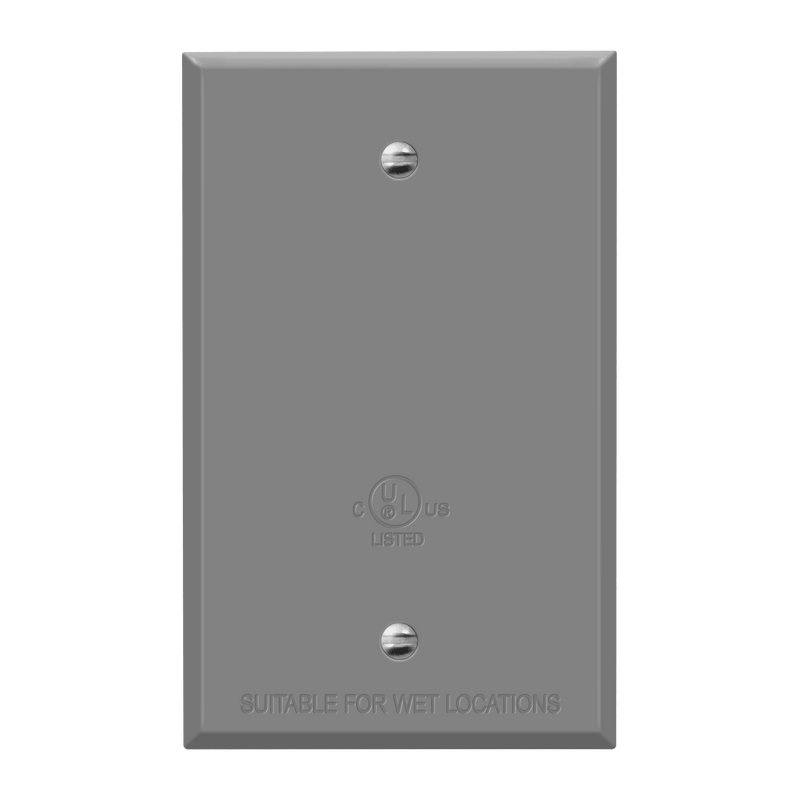 Enerlites Weatherproof One Gang Metal Blank Wall Plate   