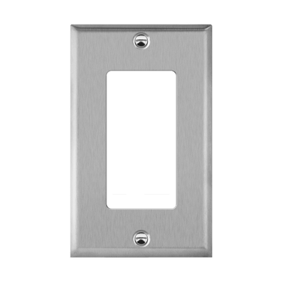 Enerlites Stainless Steel Decorator GFCI Receptacle One Gang Wall Plate   