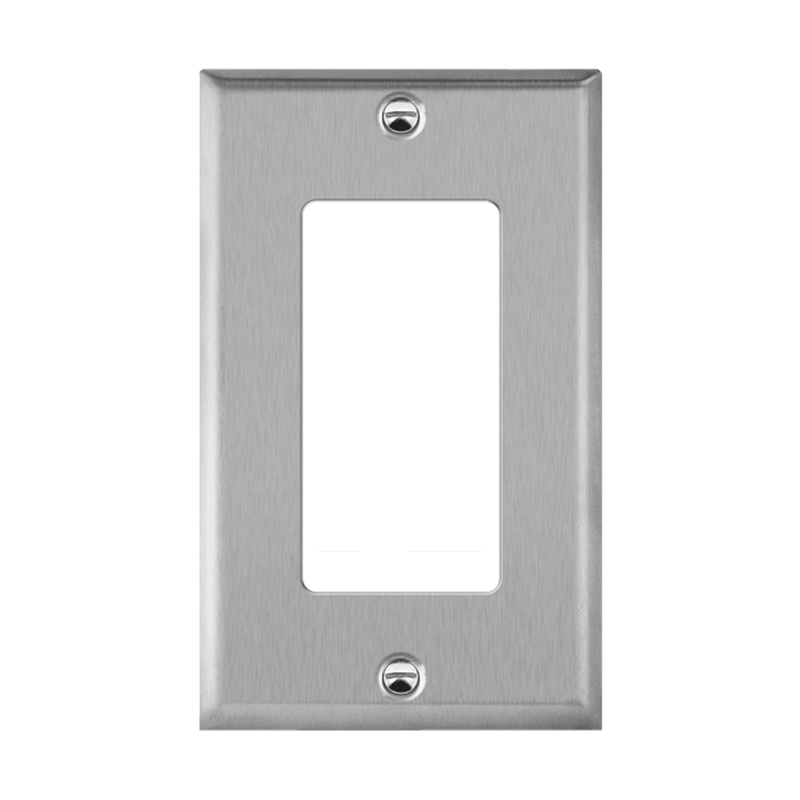 Enerlites Stainless Steel Decorator GFCI Receptacle One Gang Wall Plate   