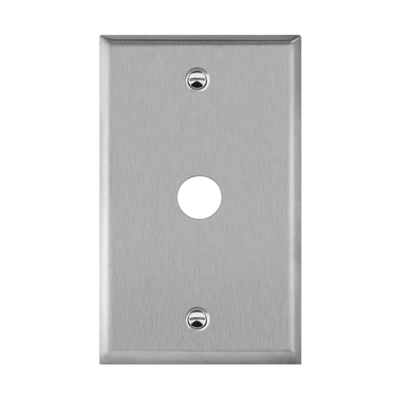 Enerlites Stainless Steel 0.625 Inch Diameter Phone/Cable One Gang Wall Plate   