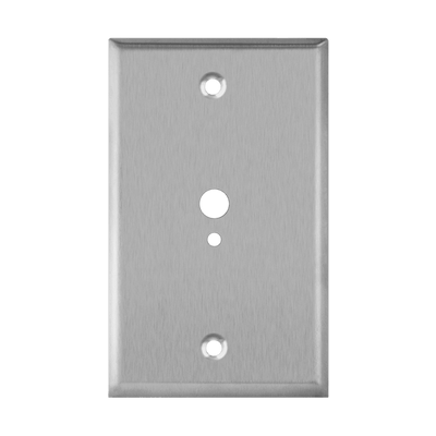 Enerlites Stainless Steel Two Hole Phone/Cable One Gang Wall Plate   