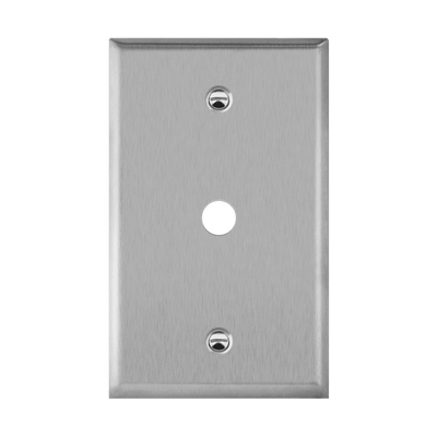 Enerlites Stainless Steel 0.4375 Inch Diameter Phone/Cable One Gang Wall Plate   