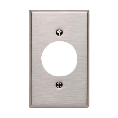 Enerlites Stainless Steel 1.405 Inch Diameter Phone One Gang Wall Plate   