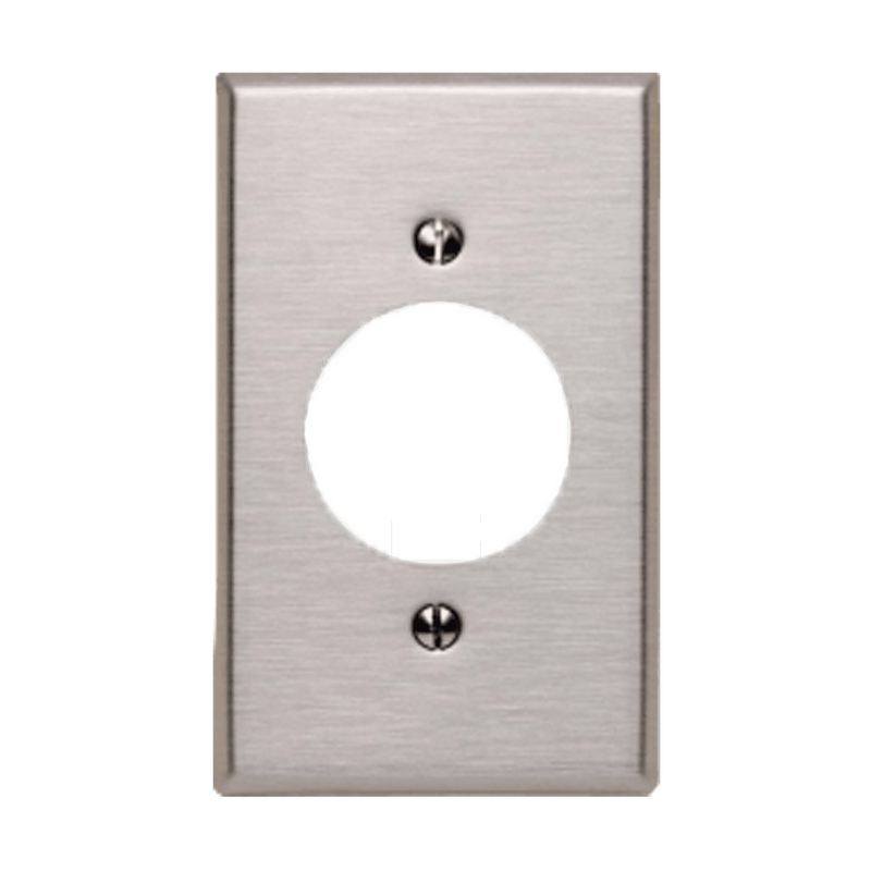 Enerlites Stainless Steel 1.405 Inch Diameter Phone One Gang Wall Plate   