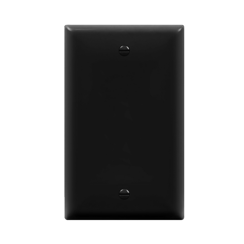 Enerlites Blank Cover One Gang Wall Plate Black  