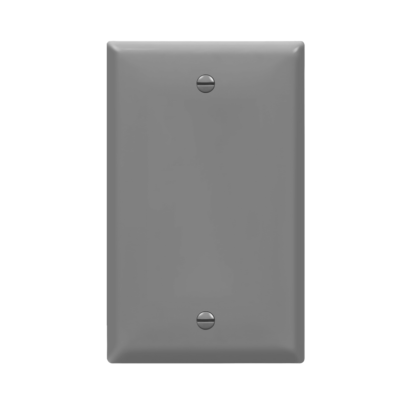 Enerlites Blank Cover One Gang Wall Plate Gray  