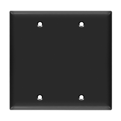 Enerlites Blank Cover Two Gang Wall Plate Black  