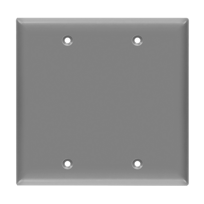 Enerlites Blank Cover Two Gang Wall Plate Gray  