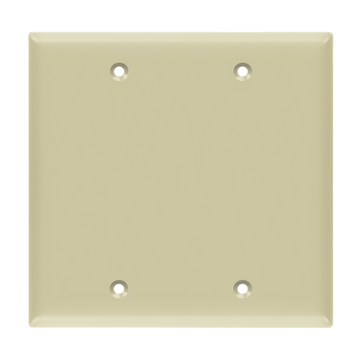 Enerlites Blank Cover Two Gang Wall Plate Ivory  