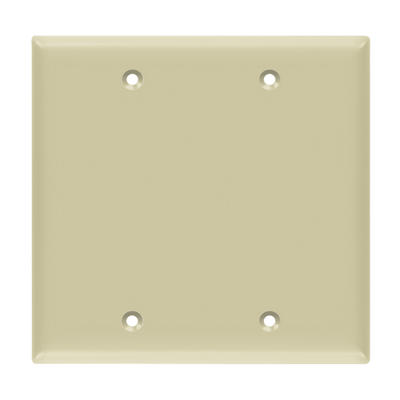 Enerlites Blank Cover Two Gang Wall Plate Ivory  