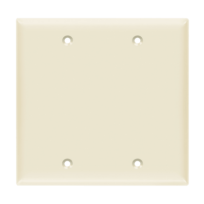 Enerlites Blank Cover Two Gang Wall Plate Light Almond  