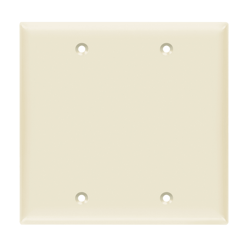 Enerlites Blank Cover Two Gang Wall Plate Light Almond  