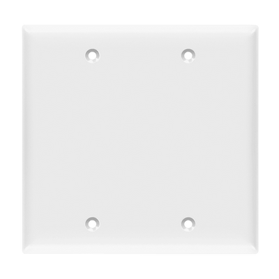 Enerlites Blank Cover Two Gang Wall Plate White  