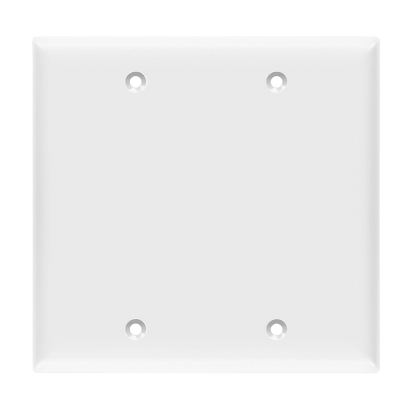 Enerlites Blank Cover Two Gang Wall Plate White  