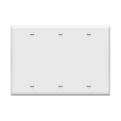 Enerlites Blank Cover Three Gang Wall Plate White  