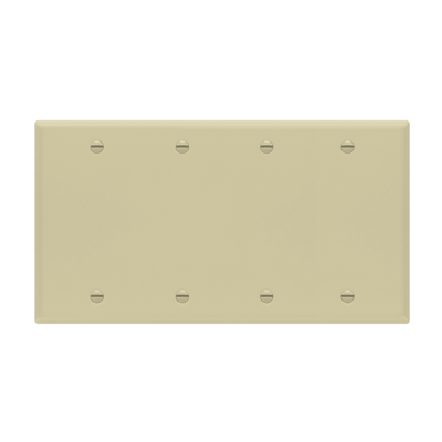 Enerlites Blank Cover Four Gang Wall Plate Ivory  