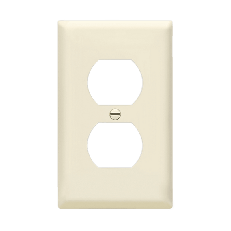 Enerlites Duplex Receptacle One Gang Wall Plate Light Almond  