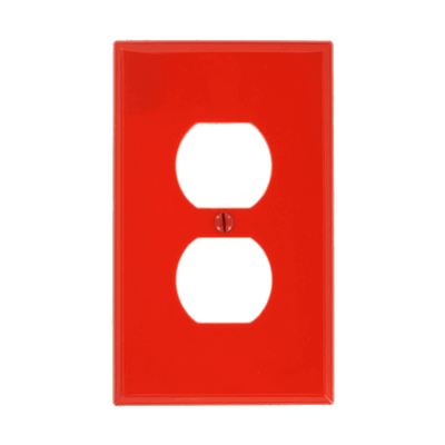 Enerlites Duplex Receptacle One Gang Wall Plate Red  