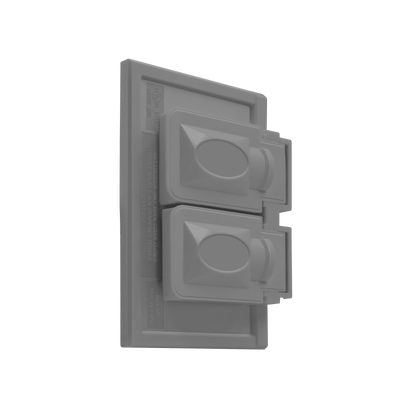 Enerlites Weatherproof One Gang Duplex Horizontal Mount Wall Plate   