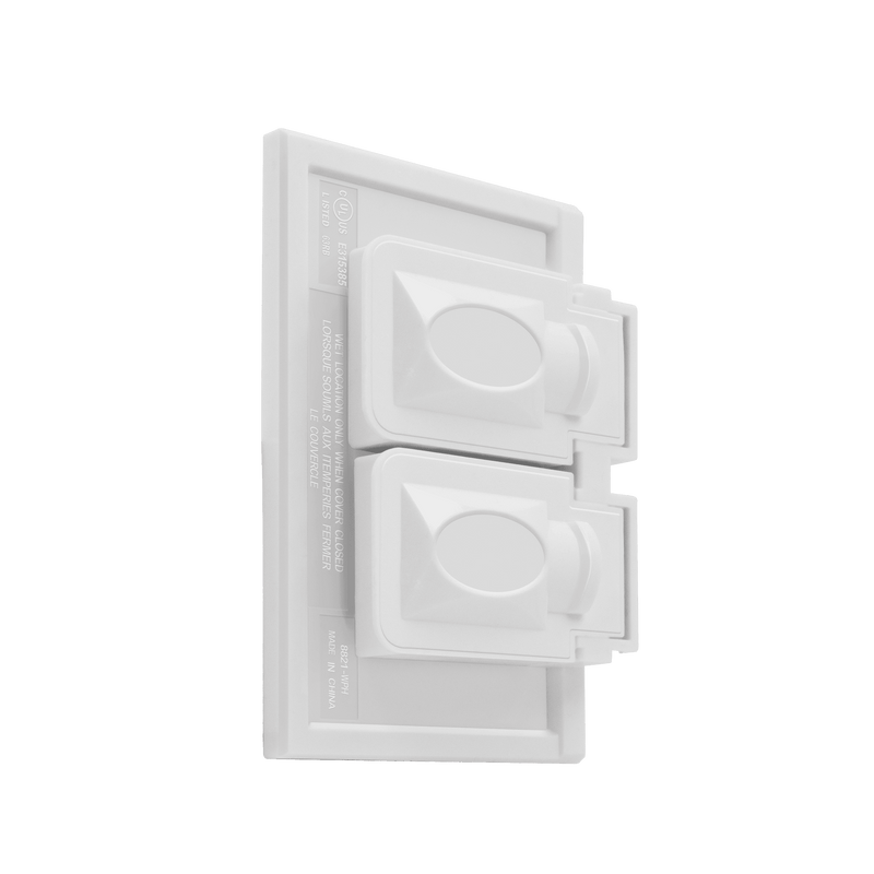 Enerlites Weatherproof One Gang Duplex Horizontal Mount Wall Plate   