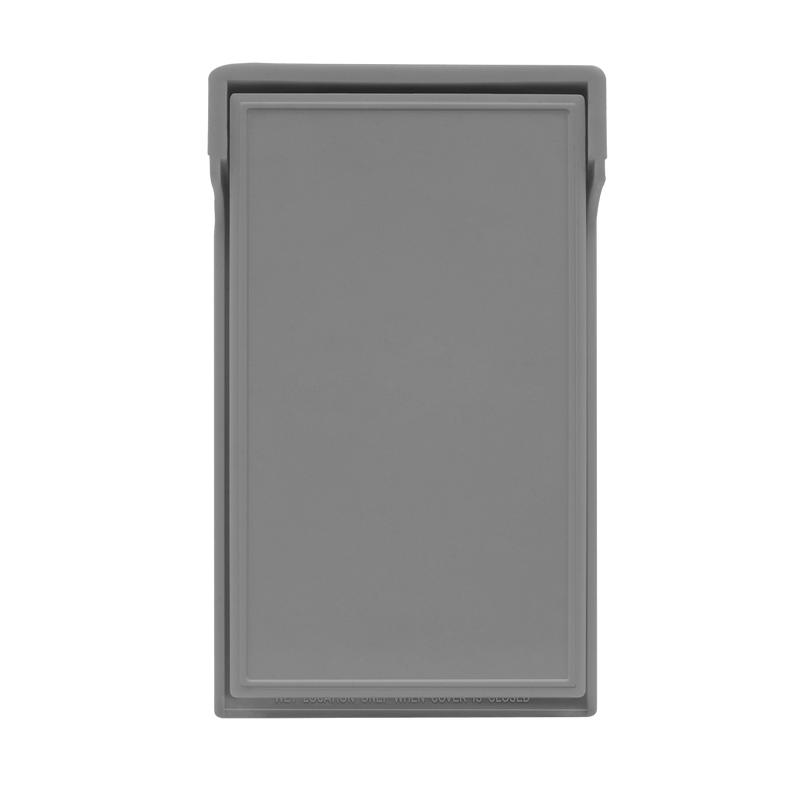 Enerlites Weatherproof One Gang Duplex Vertical Mount Wall Plate Gray  