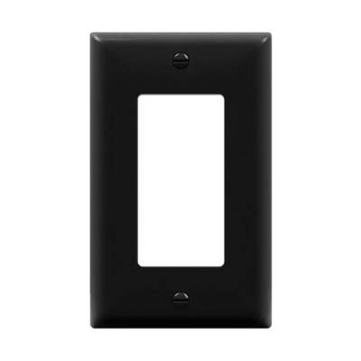 Enerlites Decorator GFCI One Gang Wall Plate Black  