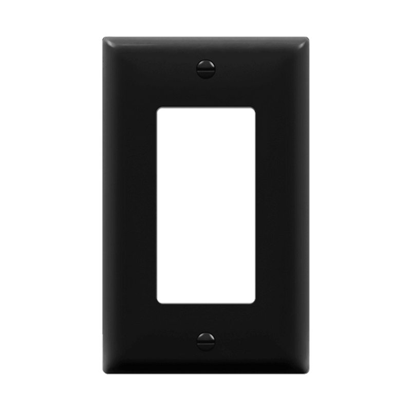 Enerlites Decorator GFCI One Gang Wall Plate Black  