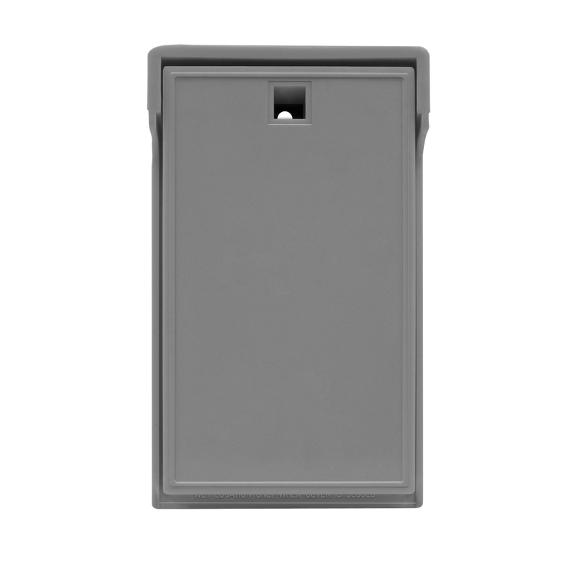 Enerlites Weatherproof One Gang Decorator Vertical Mount Wall Plate Gray  