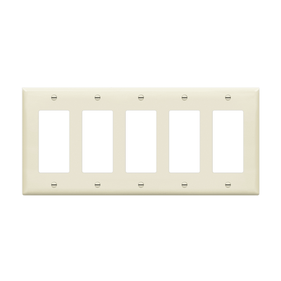 Enerlites Decorator GFCI Five Gang Wall Plate Light Almond  