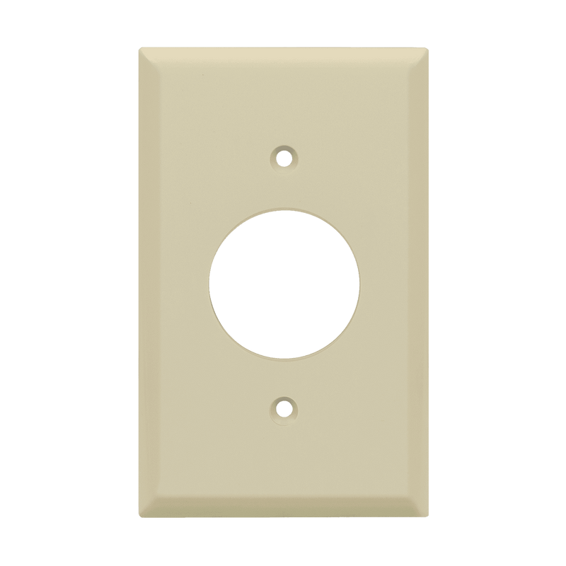 Enerlites Single Receptacle One Gang Wall Plate Ivory  