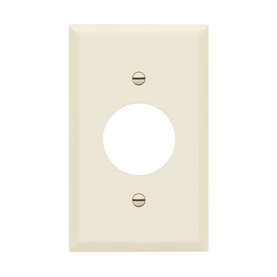 Enerlites Single Receptacle One Gang Wall Plate Light Almond  