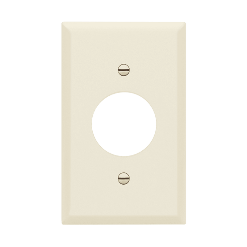 Enerlites Single Receptacle One Gang Wall Plate Light Almond  