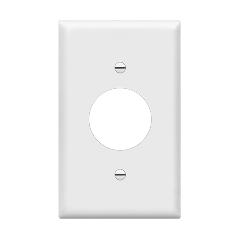 Enerlites Single Receptacle One Gang Wall Plate White  