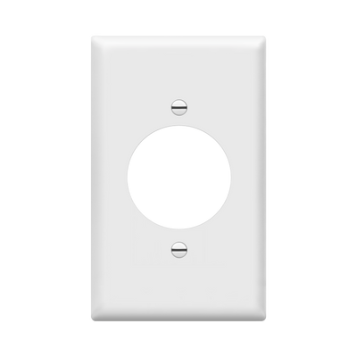 Enerlites Single Locking Receptacle One Gang Wall Plate White  