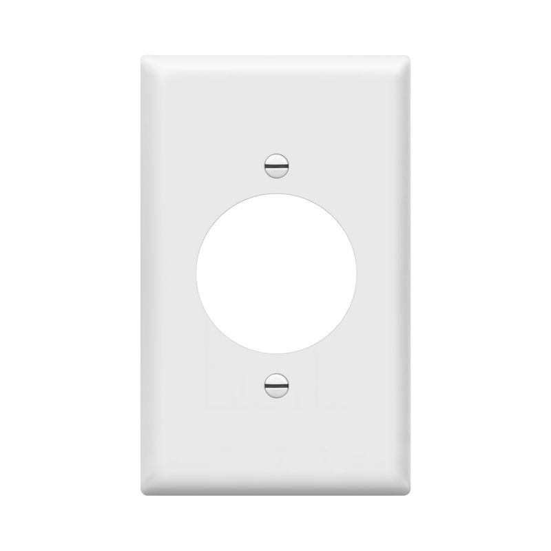 Enerlites Single Locking Receptacle One Gang Wall Plate White  