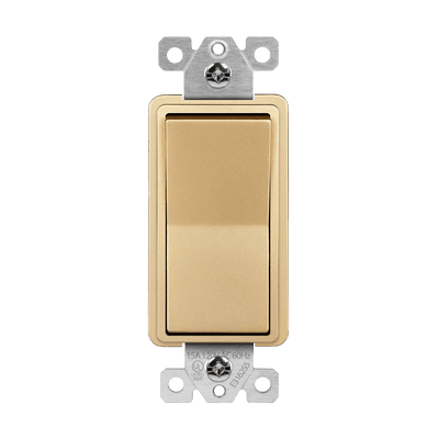 Enerlites Residential Grade AC Quiet Side Wired 4 Way Decorator Switch Gold  