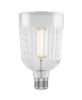 Green Creative 6.5 Watt Deco R32 Ribbed Clear LED Filament Light Bulb 2000K   