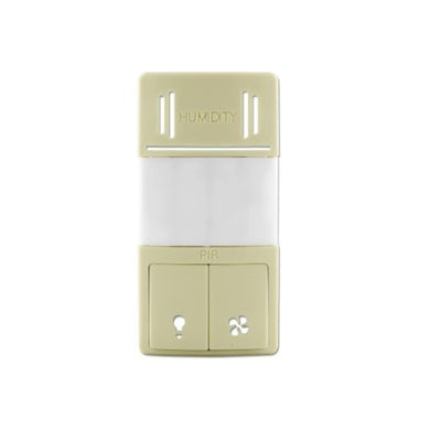 Enerlites Dual Tech Humidity Sensor and 180 Degree PIR Motion Sensor Interchangeable Face Cover ONLY Light Almond  