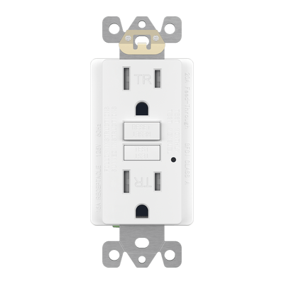 Enerlites 15A Self Grounding GFCI Tamper Resistant Self Testing Outlet With LED Indicator Light