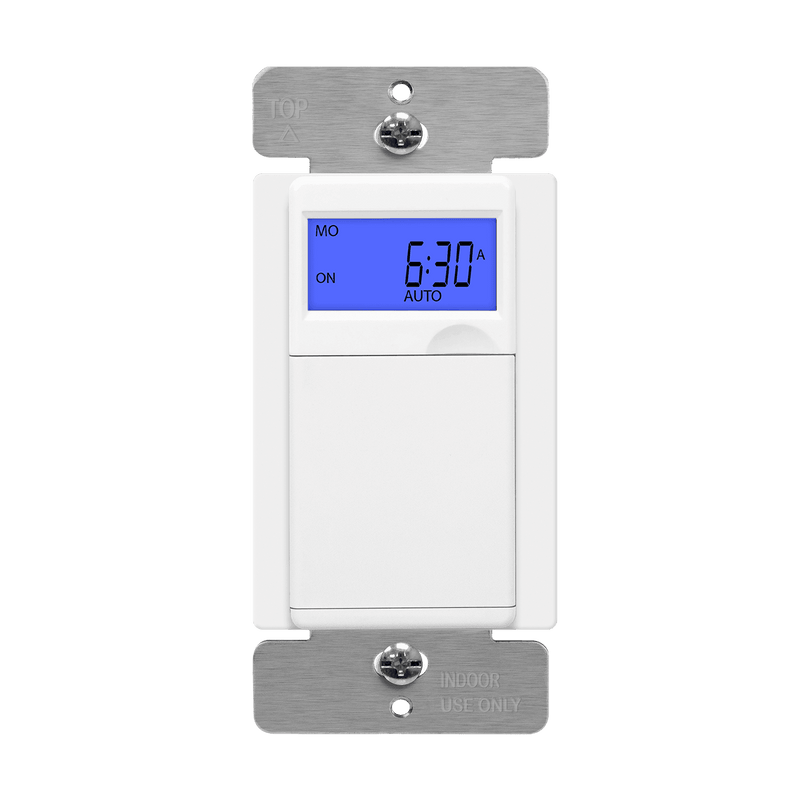 Enerlites 7 Day Digital Programmable In Wall Timer Switch White  