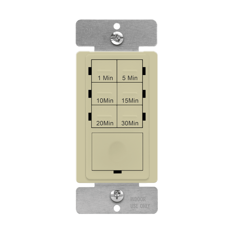 Enerlites 30 Minute 7 Button LED Always On Preset Countdown Timer Switch Ivory  