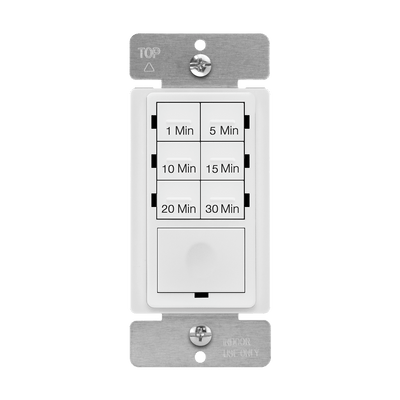 Enerlites 30 Minute 7 Button LED Always On Preset Countdown Timer Switch White  