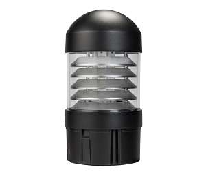 Keystone Technologies 14/19/24 Watt Dome Louvered Reflector LED Bollard Head 3000/4000/5000K Selectable Black 