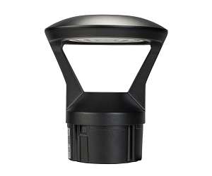 Keystone Technologies 14/19/24 Watt Decorative Reflector LED Bollard Head 3000/4000/5000K Selectable Black 