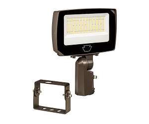 Keystone Technologies 80/90/100 Watt Selectable 120-277V General Purpose LED Flood Light 3000/4000/5000K Selectable Bronze