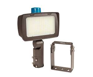 Keystone Technologies 100/140 Watt Optic Swap High Power 120-277V LED Flood Light 3000/4000/5000K Selectable Bronze 