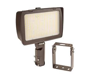 Keystone Technologies 210/290 Watt Optic Swap High Power 120-277V LED Flood Light 3000/4000/5000K Selectable Bronze 